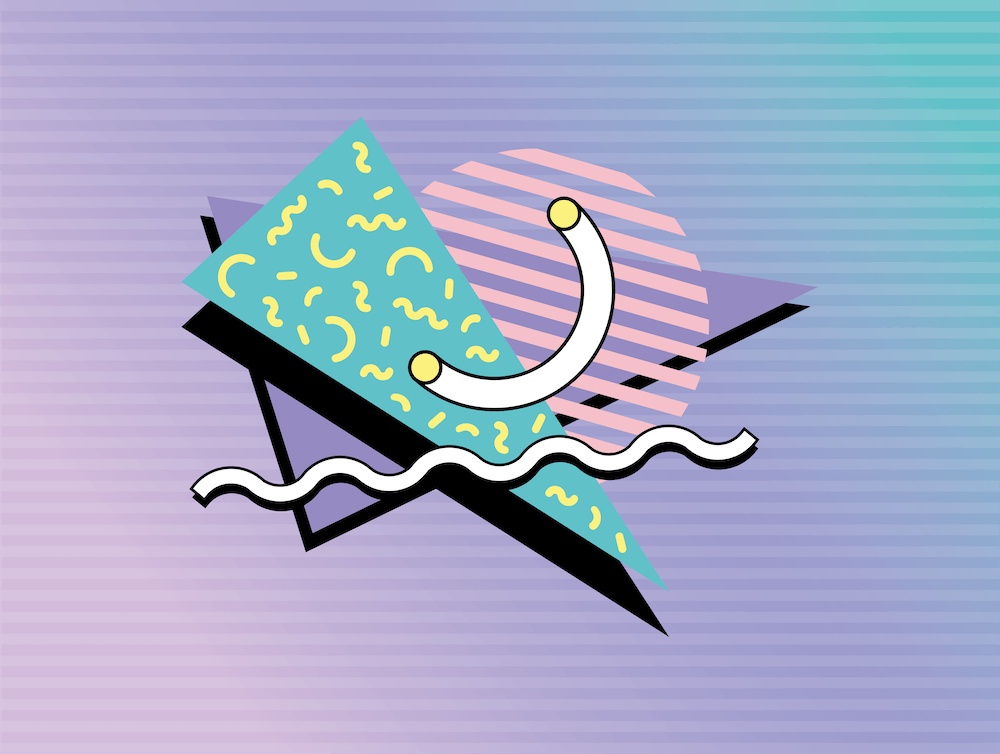 Memphis Pattern Retro Dreamwave 80s Nostalgia Synthwave Artwork 1