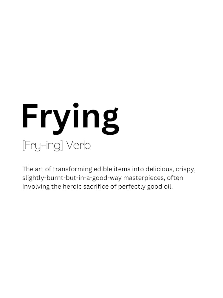 Frying Definition Meaning