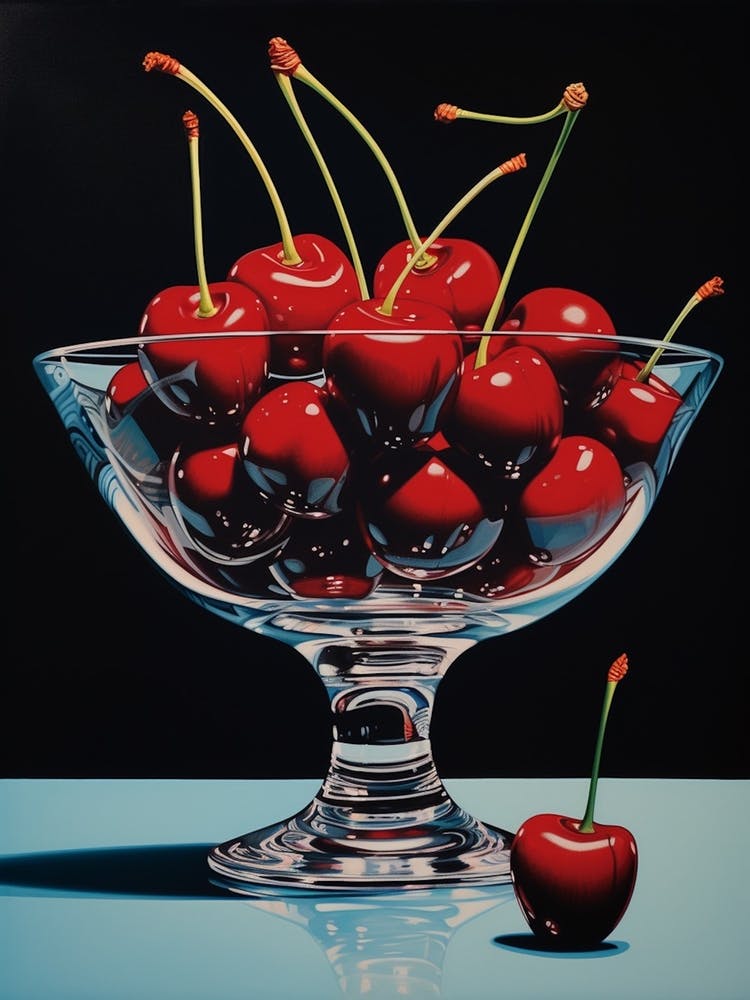Vintage Cherries Advertisement Style 1