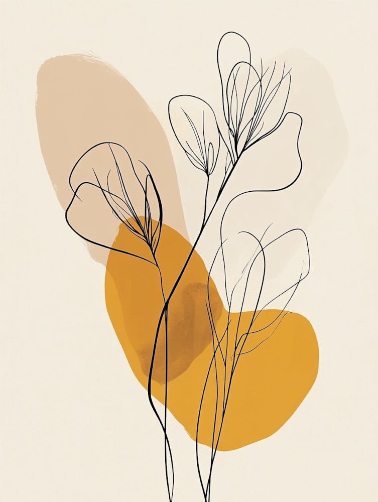 Abstract Flowers Canvas Print 1