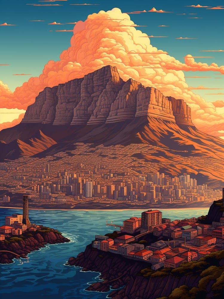 Cape Town Pixel Art 6