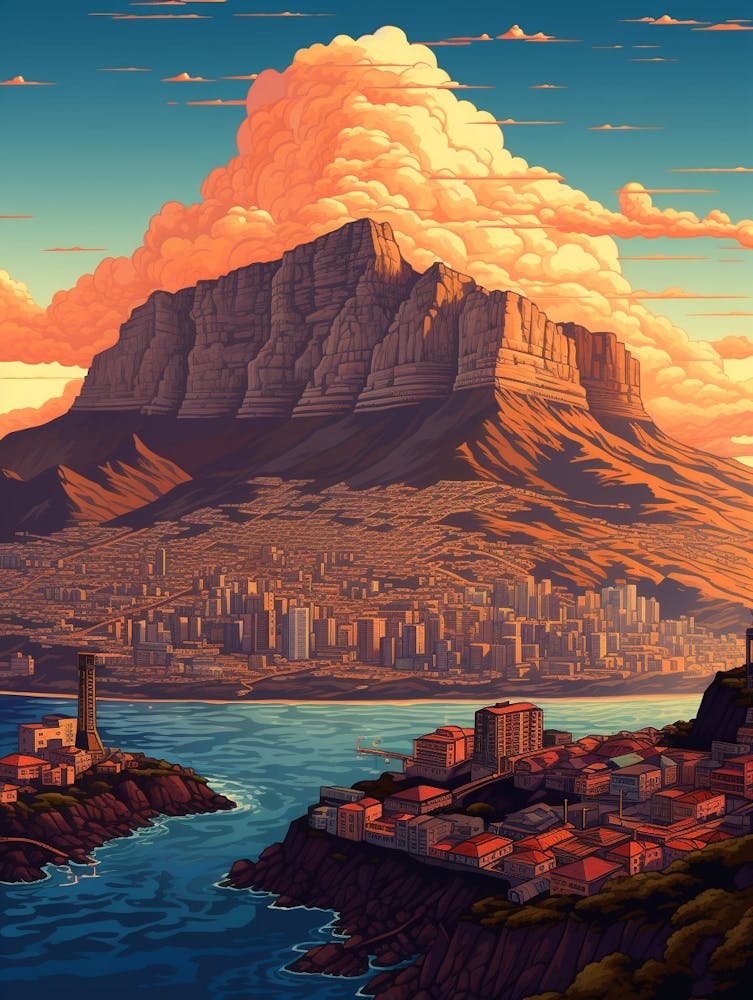 Cape Town Pixel Art 6