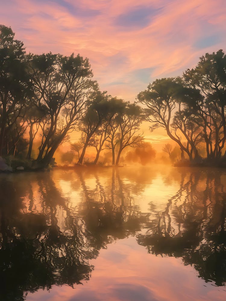 Sunrise Over A Lake