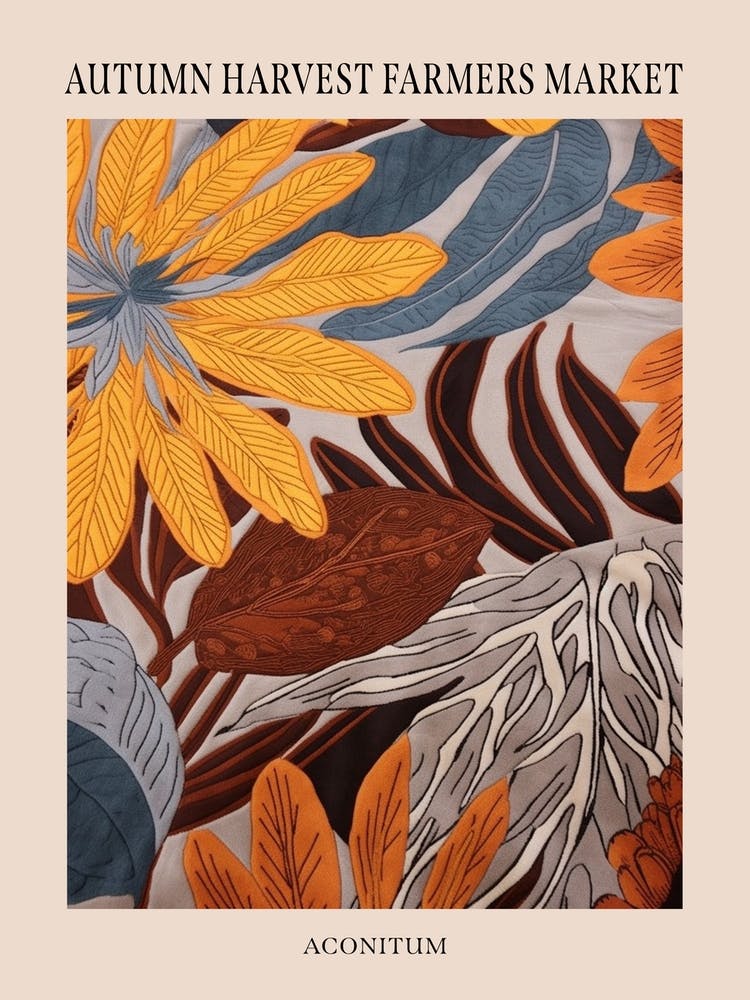 Fall Botanicals Aconitum 4 Poster