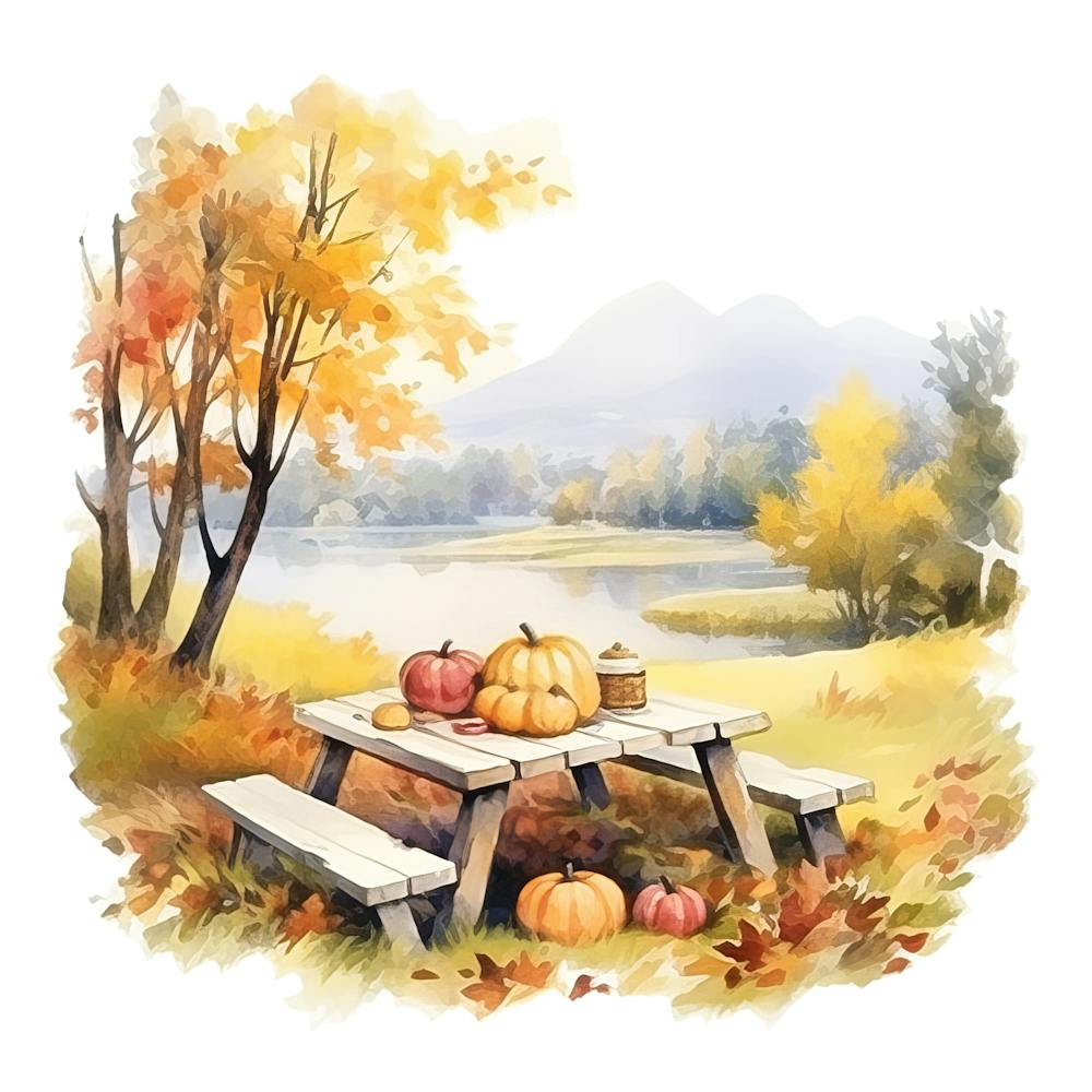Autumn Picnic Table 6