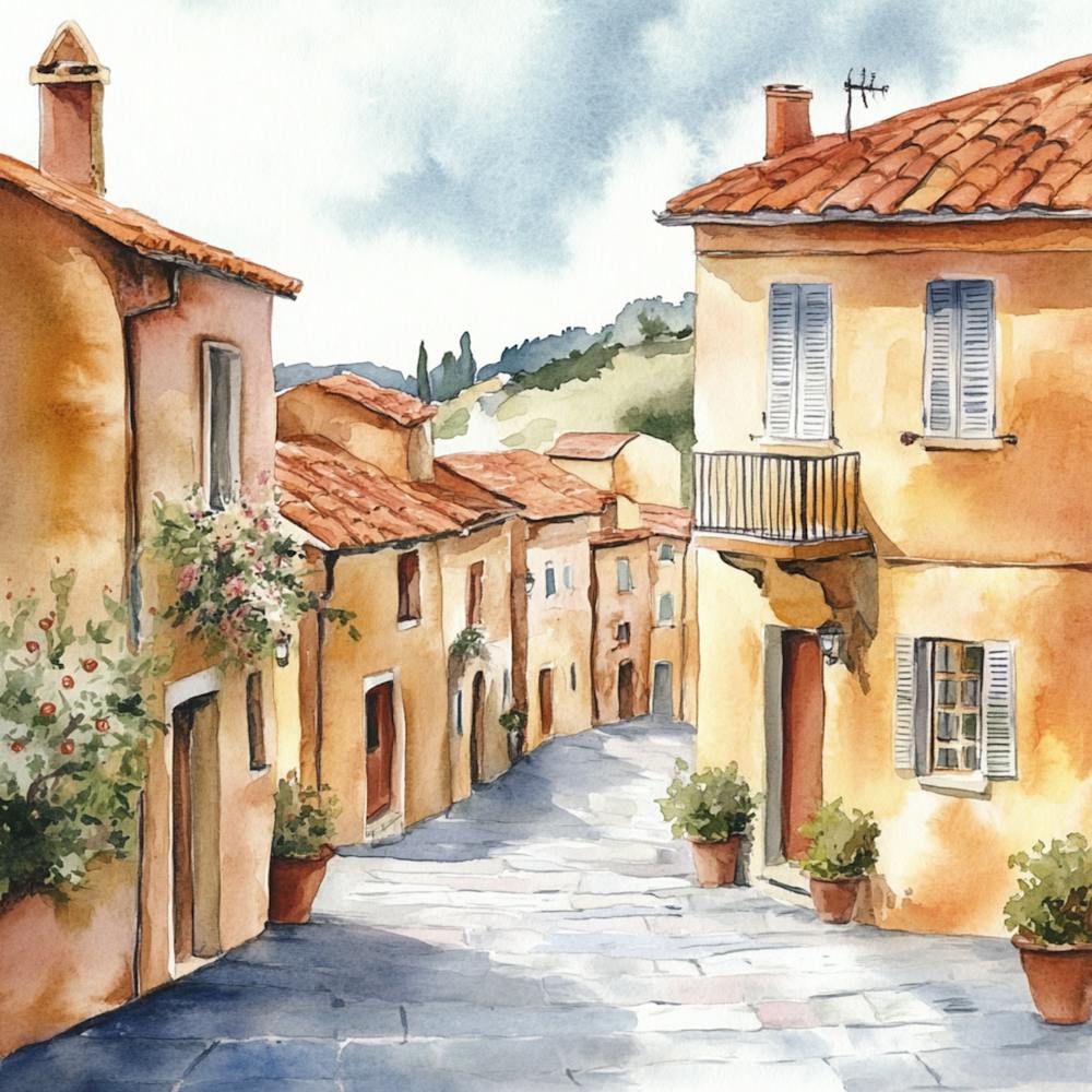 Italian Village Houses Backgrounds 2