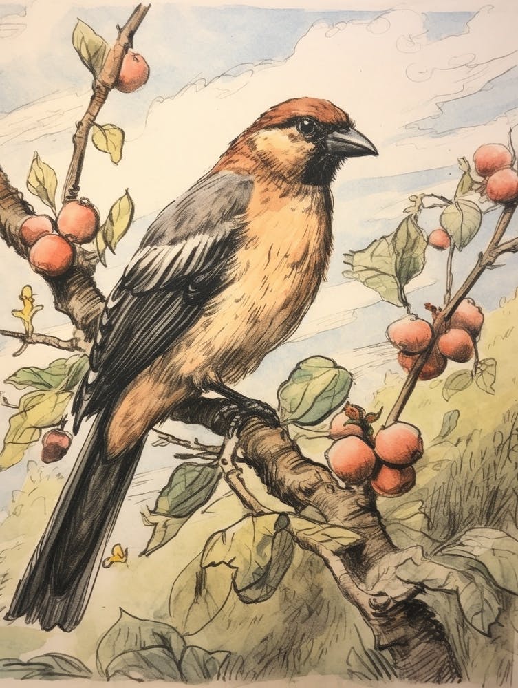 Märchenbuch Tier Aquarell Krähe