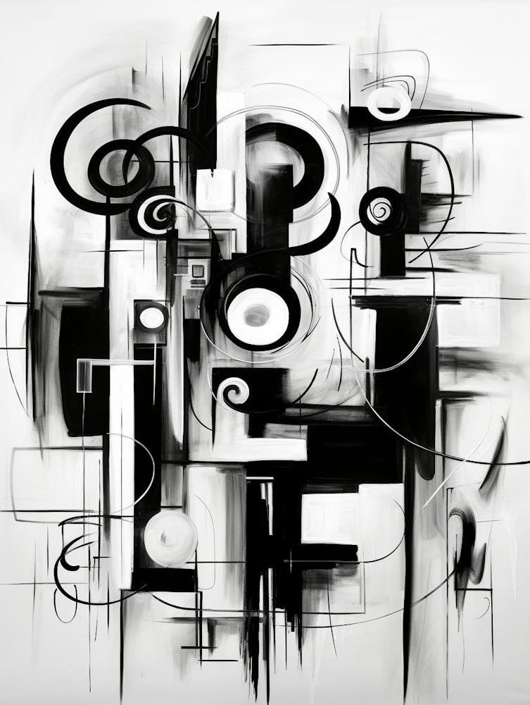 Transformation Abstraite Noir et Blanc 10