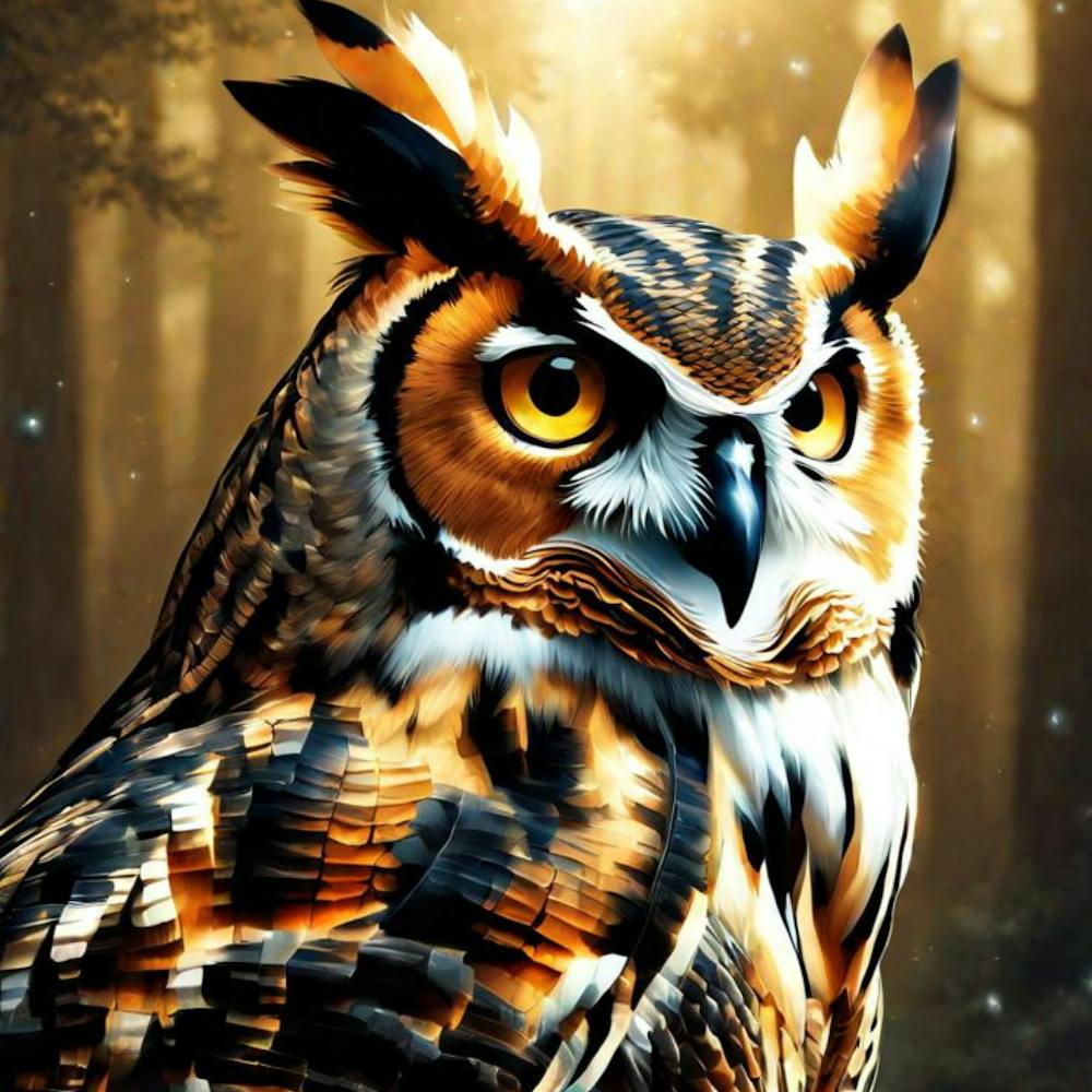 Owl In The Forest