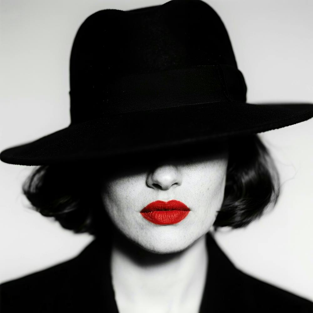 Black And White Portrait Of A Woman