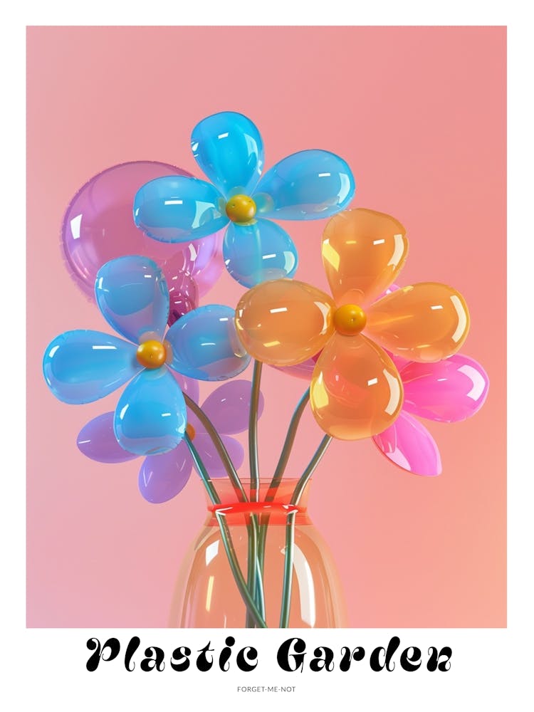 Dreamy Inflatable Flowers Poster Forget Me Not 1