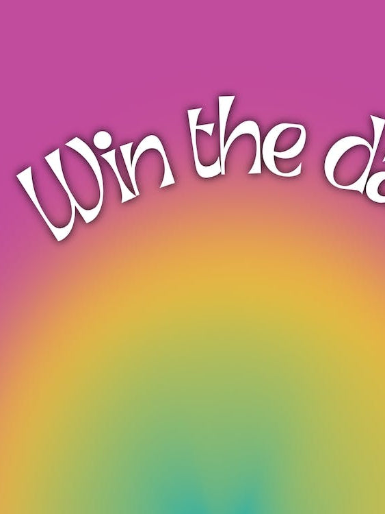 Win The Day -Yellow, Green and Pink