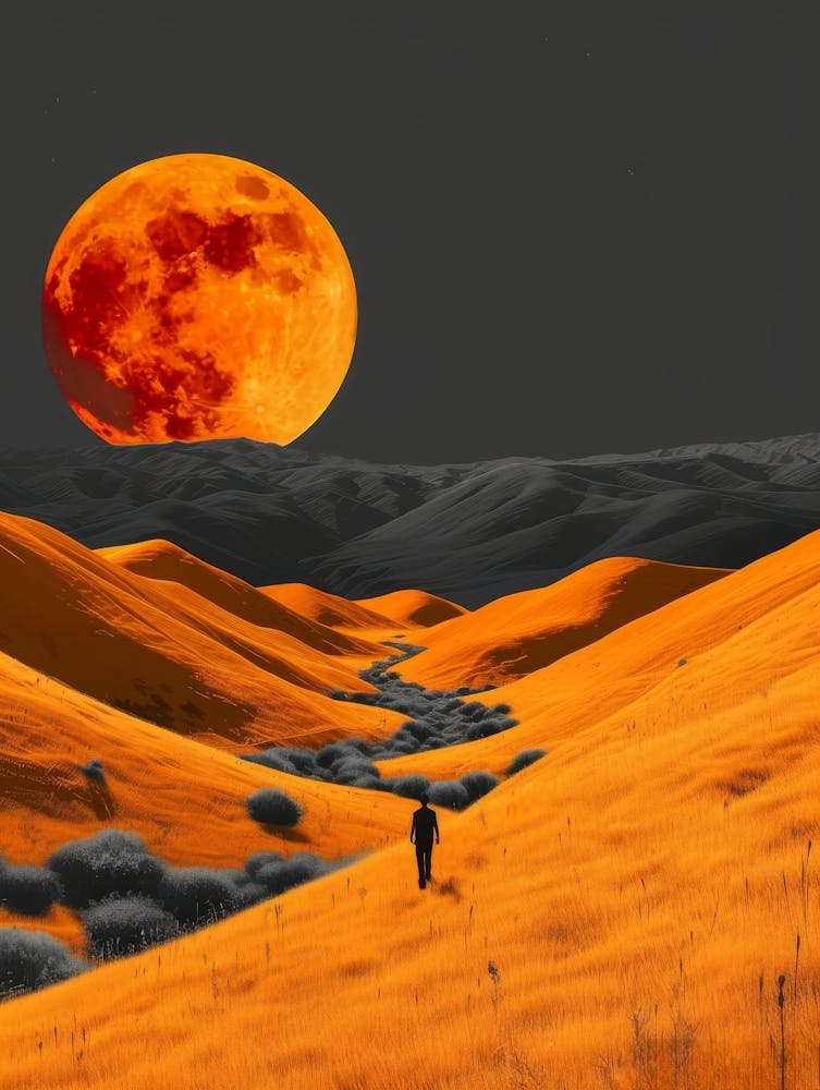 Full Moon In The Desert