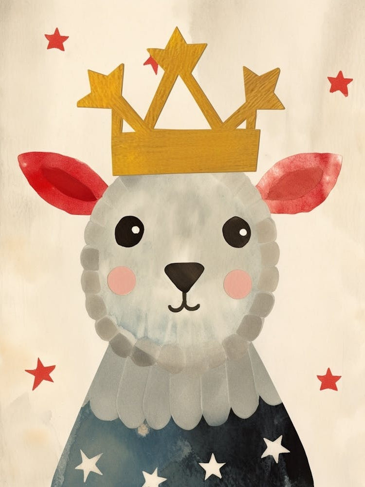 Little Sheep 1 Wearing A Crown
