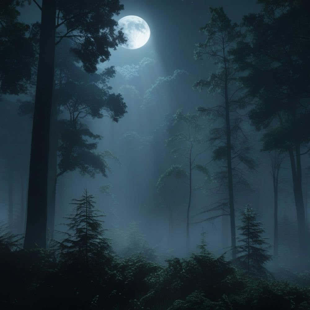 Full Moon In The Forest