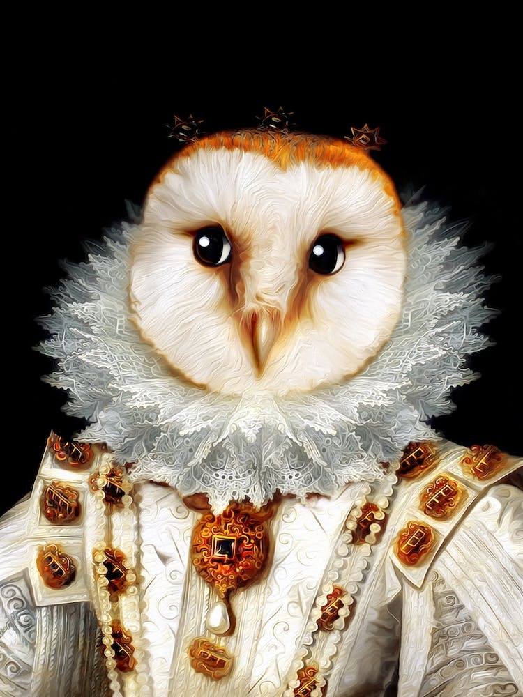 Queen Reina Curch Owl Pet Portraits