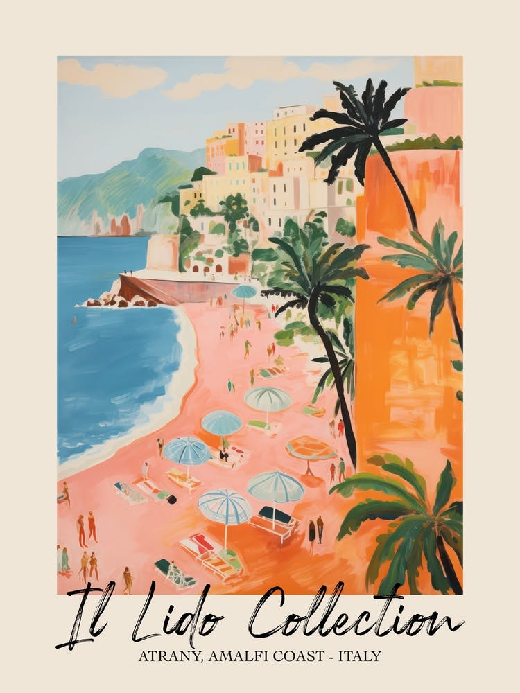 Atrany, Amalfi Coast   Italy Il Lido Collection Beach Club Poster 1
