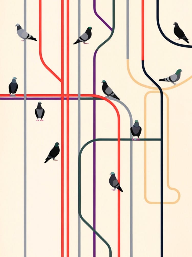 Pigeons On The Subway 1