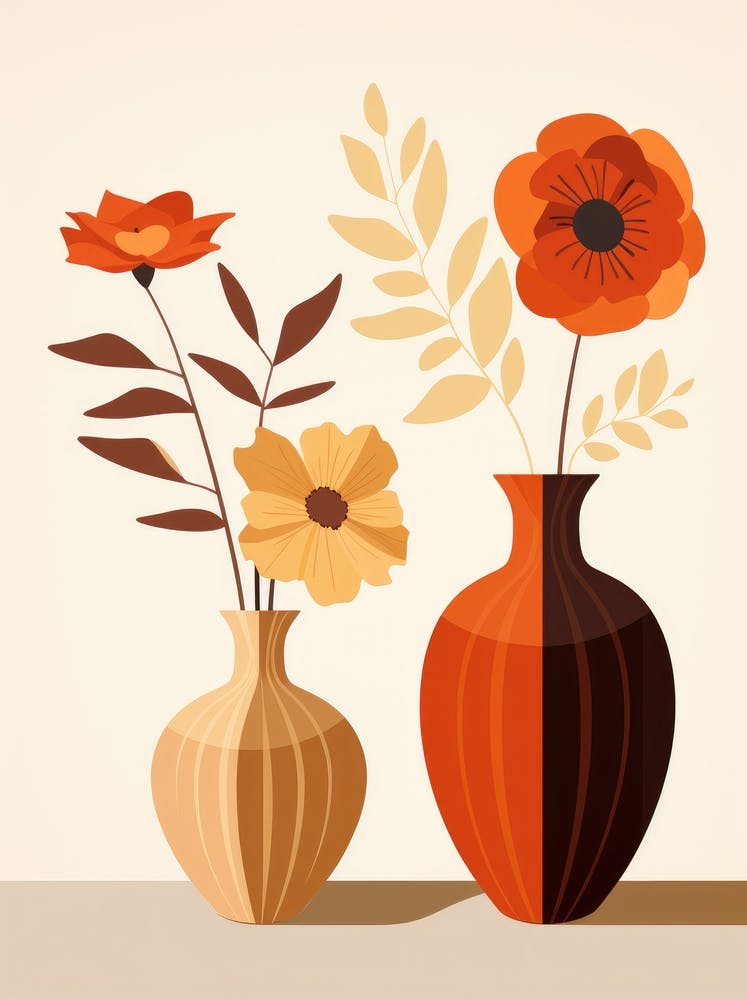 Two Vases With Flowers 4
