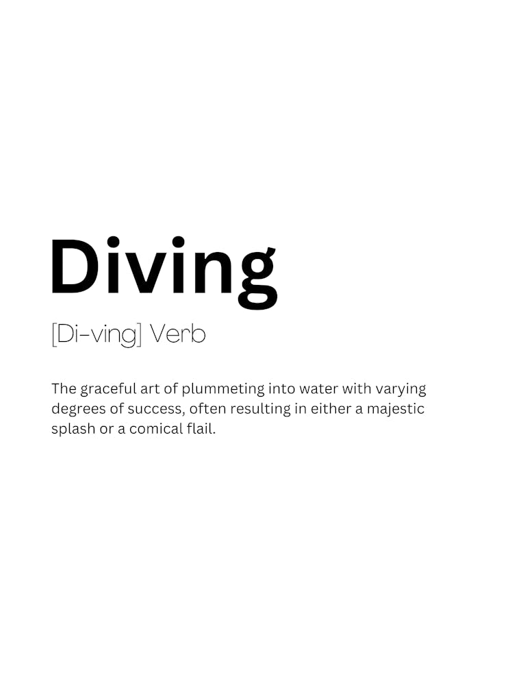 Définition du Mot Diving