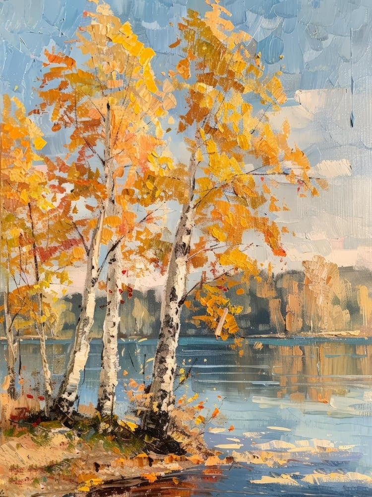 Birch Trees By The Lake 3
