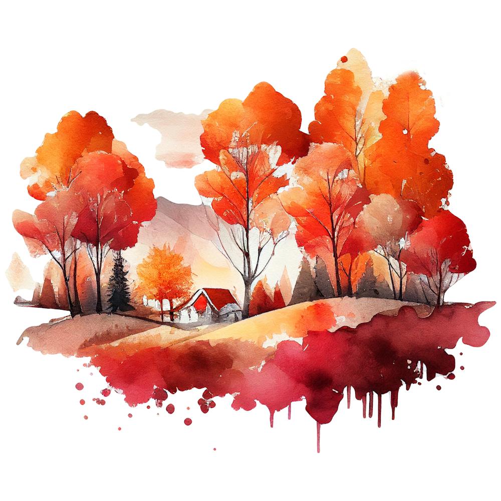 Autumn Watercolor Painting 2