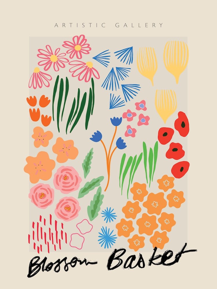 Matisse Inspired Garden Basket