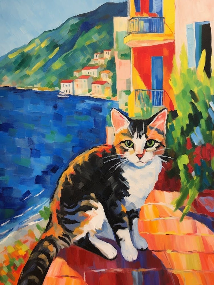 Painting Of A Cat In Budva Montenegro 1