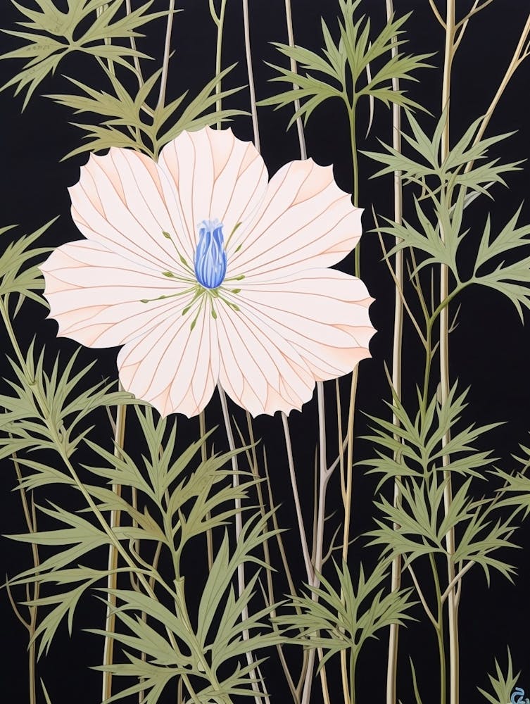 Flower Illustration Love In A Mist Nigella 3