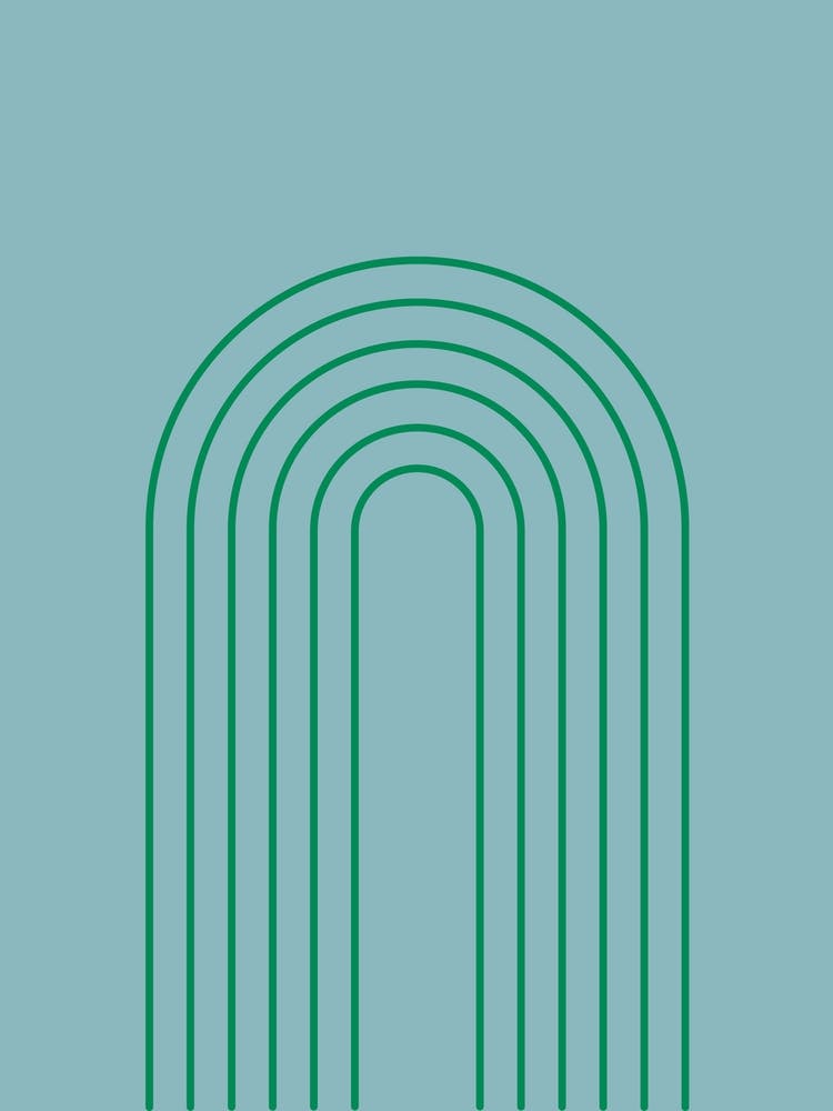 Arc-en-ciel Moderne Bleu et Vert