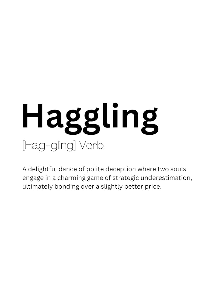 Haggling Definition Meaning