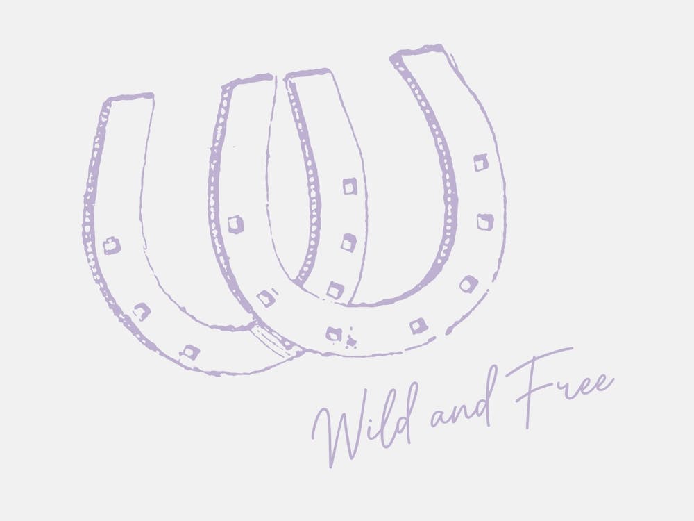 Horseshoe Wild And Free Purple