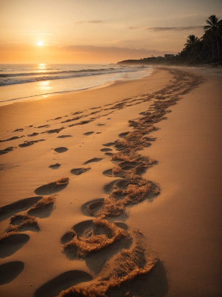 Footprints On The Beach