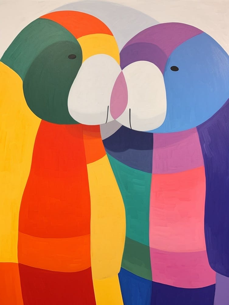 Colourful Kids Animal Art Manatee