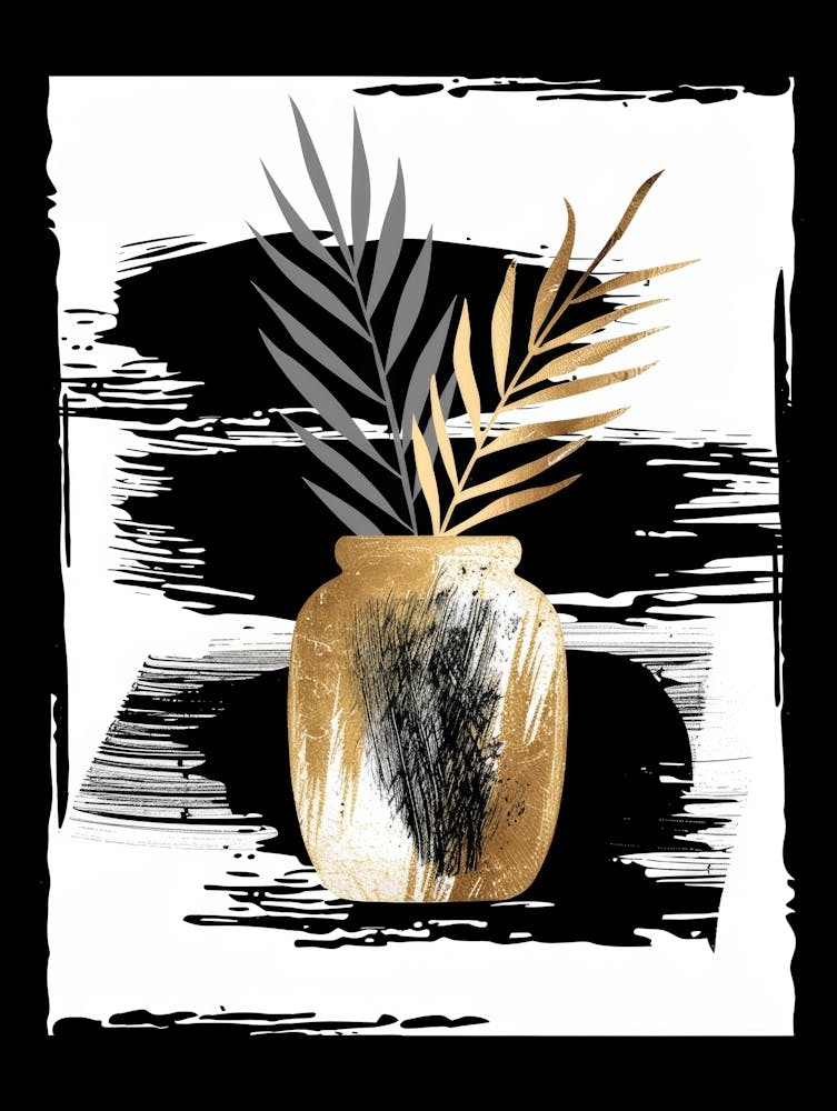 Gold And Black Painting 3