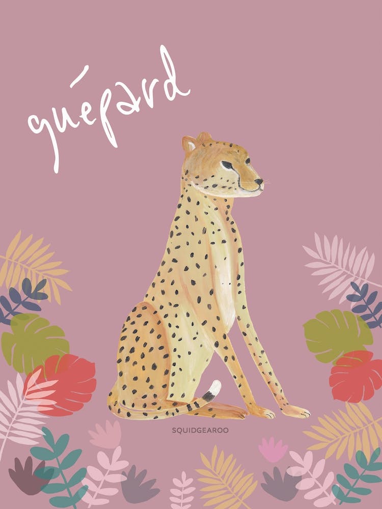 Cheetah In Blush Pink