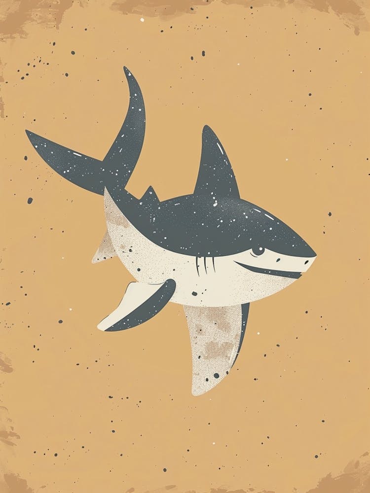 Shark With Mocha Background