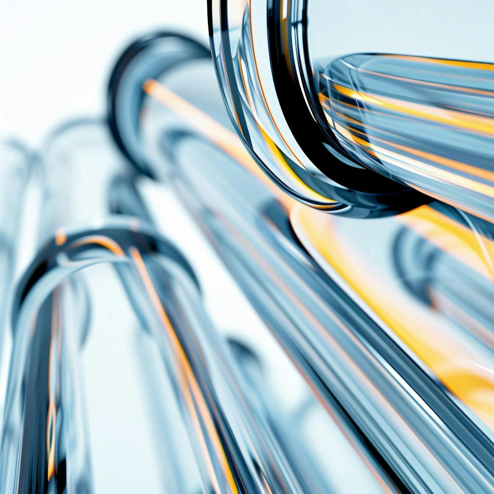 Close Up Of Glass Tubes