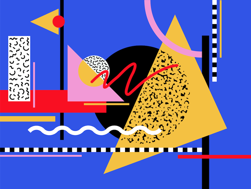 Memphis Pattern Retro 80s Art Shapes