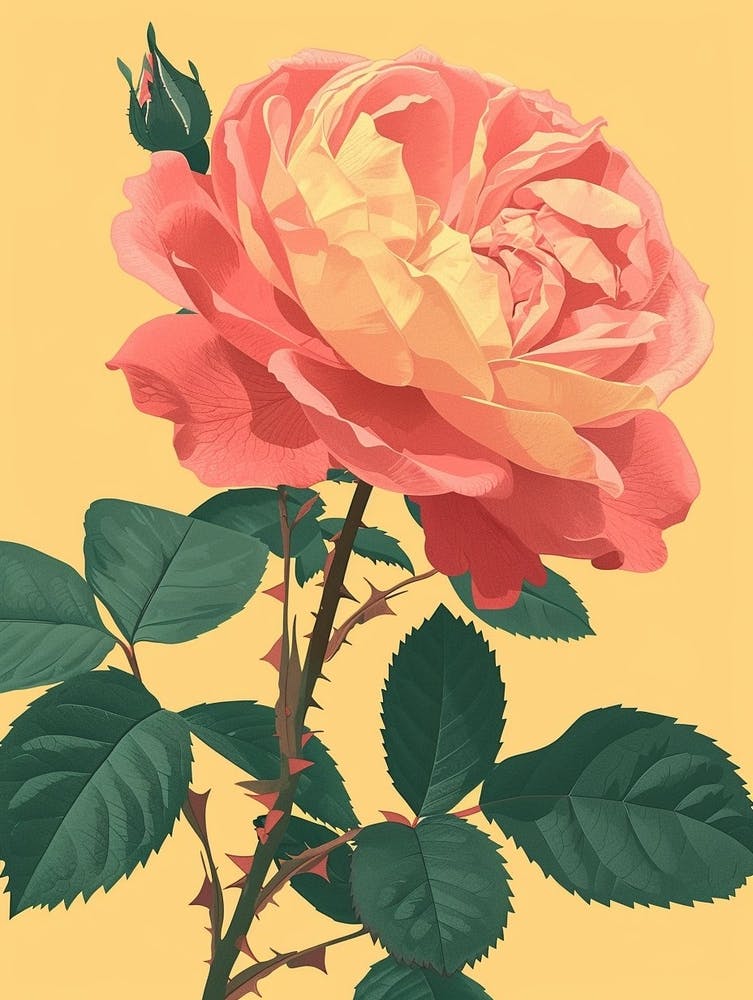 English Roses Painting Minimalist 1