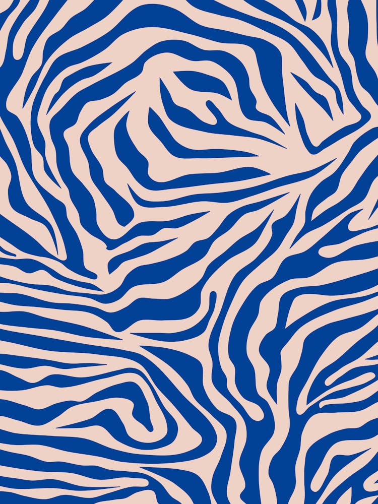 Zebra Stripes Blue