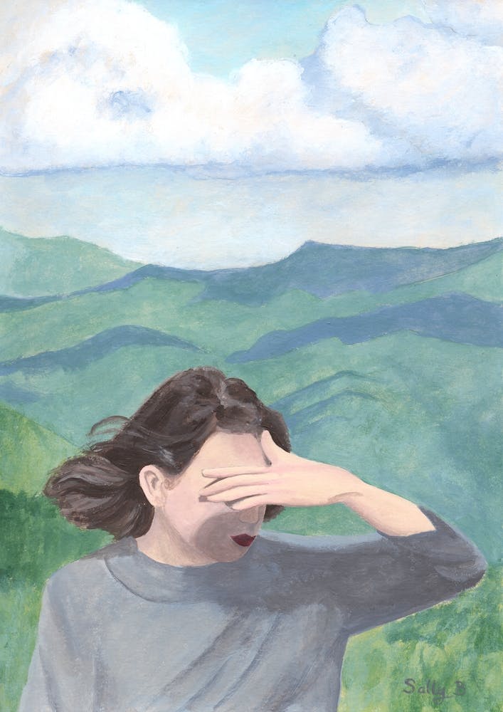 Femme Avec Montagnes