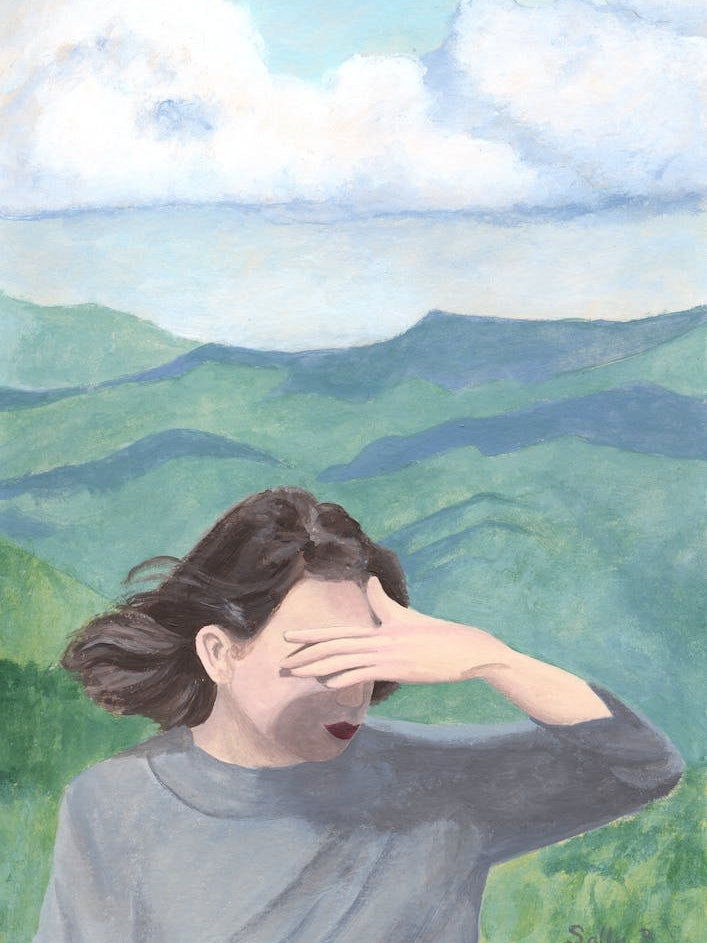 Woman With Mountains