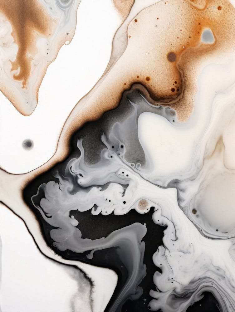 Ink Art Black Brown White 2