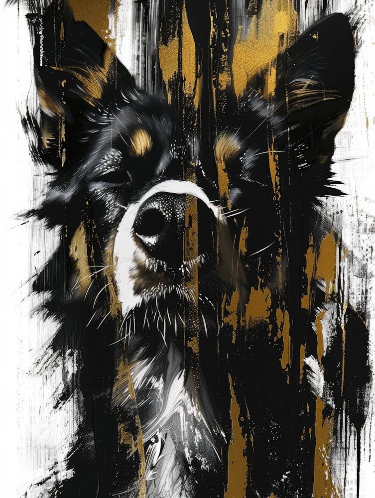 Gold And Black Dog