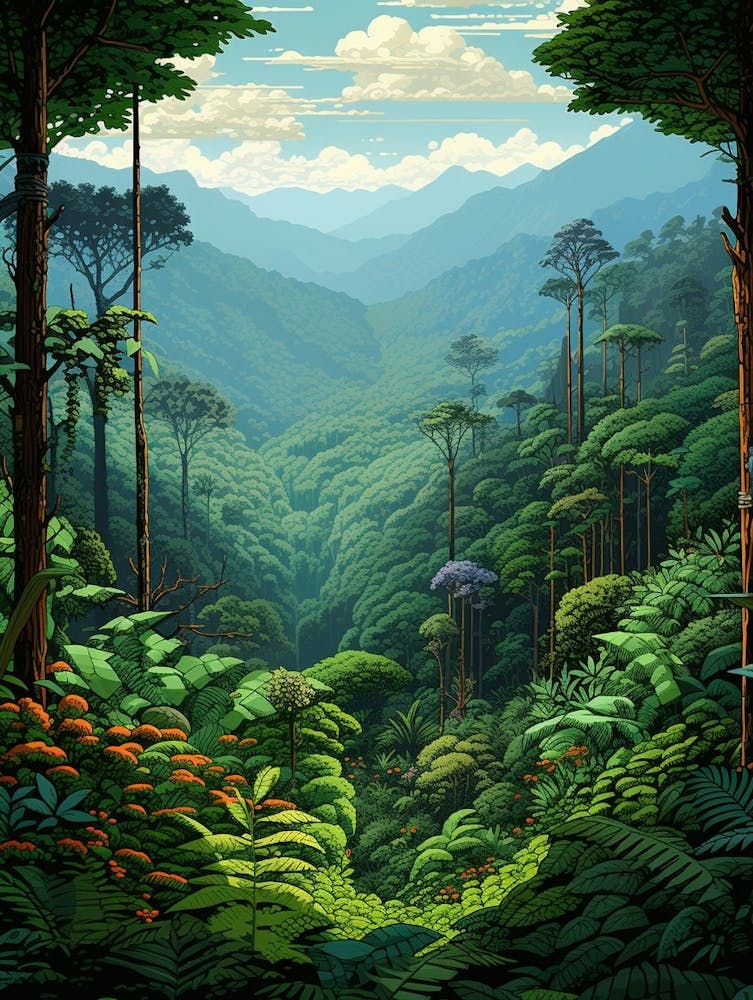 Bwindi Impenetrable Forest Pixel Art 3
