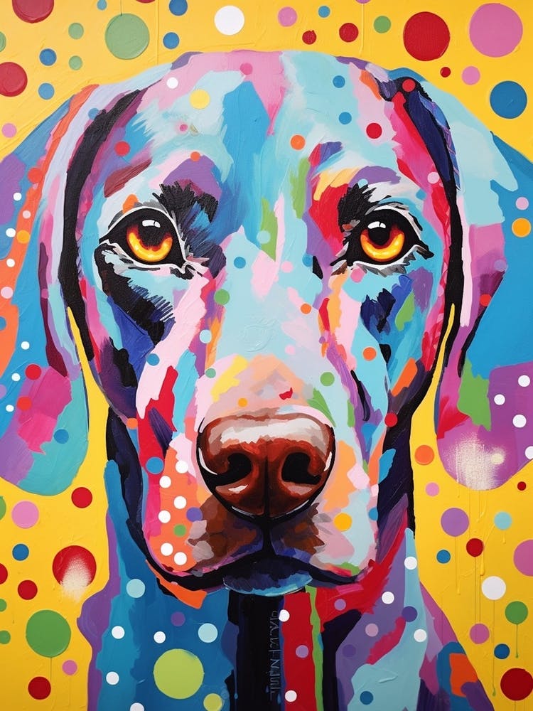 Weimaraner Pop-Art-Malerei 4