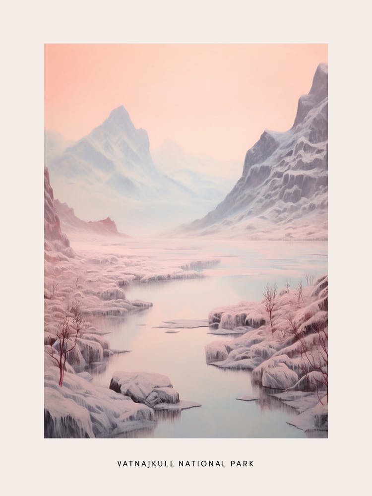 Dreamy Winter National Park Poster  Vatnajkull National Park Iceland 2
