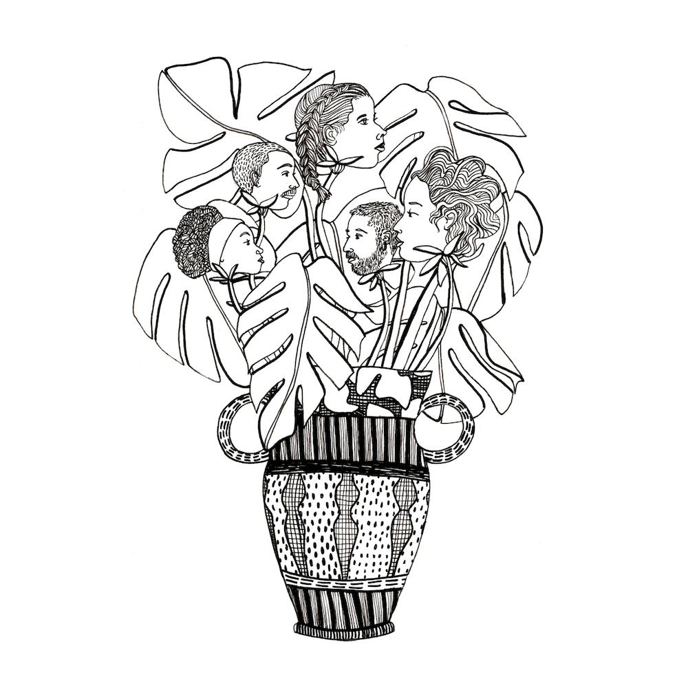 Friendly Faces Plant Square