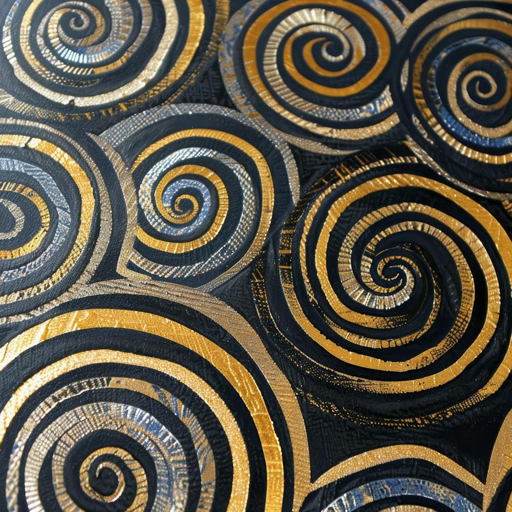 Gold And Black Swirls